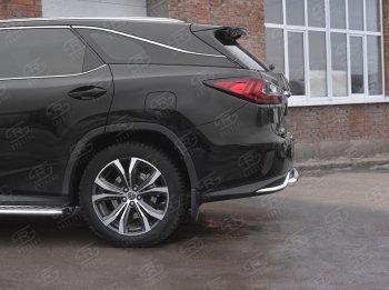 17 999 р. Защита заднего бампера (Ø63 мм, нержавейка, NOT F-SPORT) SLITKOFF  Lexus RX350L  AL20 (2017-2022) дорестайлинг, рестайлинг  с доставкой в г. Керчь. Увеличить фотографию 3