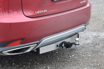 19 939 р. Фаркоп Petroil Tuning (съемный квадрат, с нержавеющей пластиной, кроме F-Sport)  Lexus RX350L  AL20 (2019-2022) рестайлинг  с доставкой в г. Керчь. Увеличить фотографию 2
