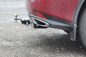 19 939 р. Фаркоп Petroil Tuning (съемный квадрат, с нержавеющей пластиной, кроме F-Sport)  Lexus RX350L  AL20 (2019-2022) рестайлинг  с доставкой в г. Керчь. Увеличить фотографию 3