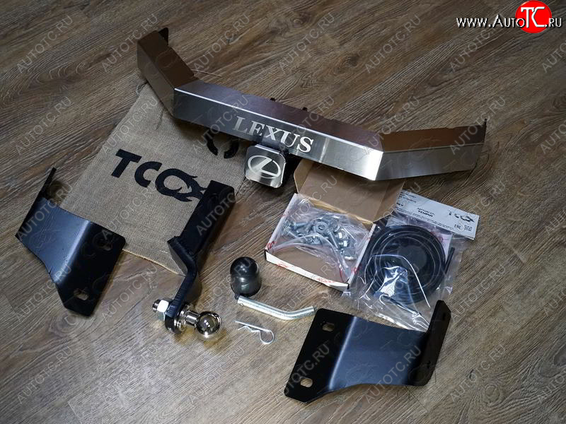 17 999 р. Фаркоп (тягово-сцепное устройство) TCC (с надписью) Lexus RX350L AL20 дорестайлинг (2017-2019) (Оцинкованный, шар E)  с доставкой в г. Керчь
