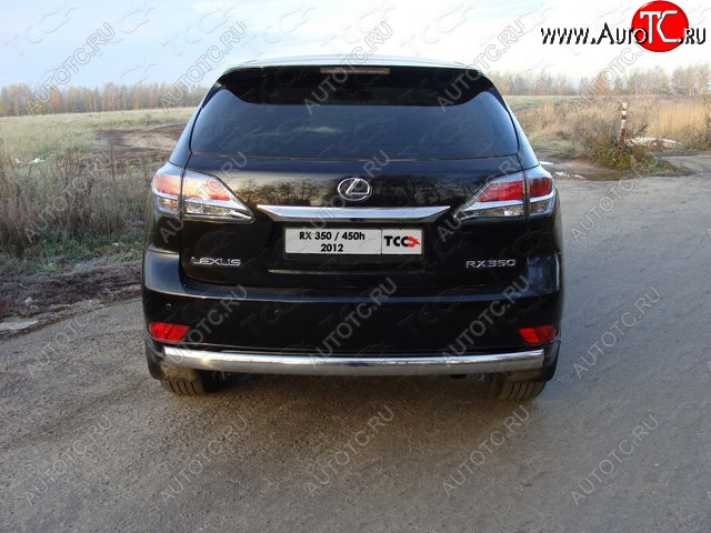 25 499 р. Защита заднего бампера (овальная) ТСС (нержавейка d75х42 мм)  Lexus RX350  AL10 (2012-2015) рестайлинг  с доставкой в г. Керчь