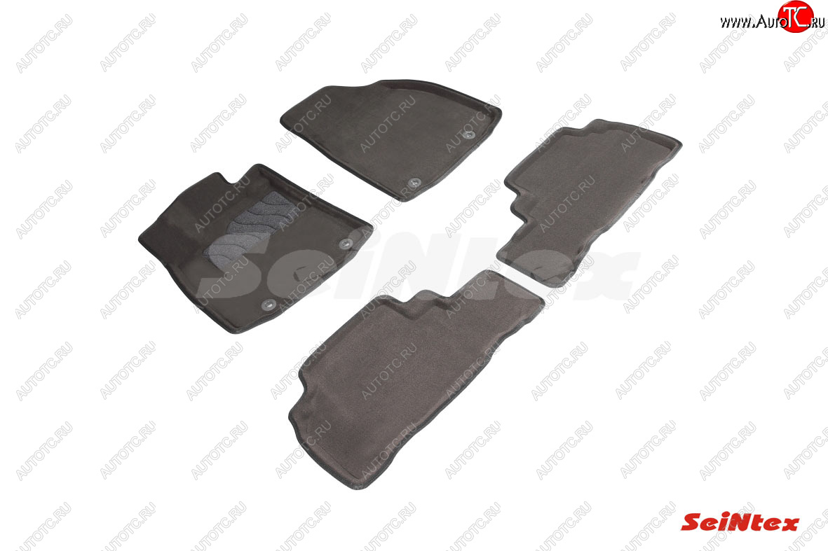 7 649 р. Текстильные 3D коврики в салон SEINTEX серые Lexus RX350 AL10 дорестайлинг (2008-2012)  с доставкой в г. Керчь