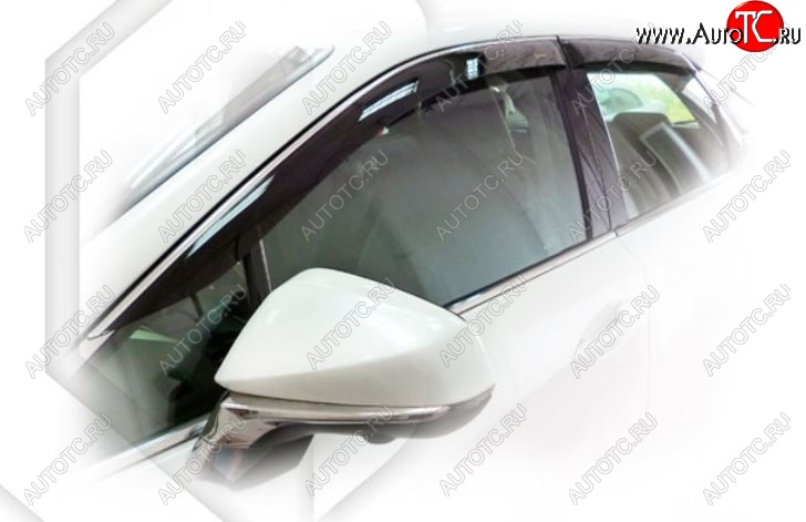 2 099 р. Дефлектора окон CA-Plastic Lexus RX350 AL20 дорестайлинг (2015-2019) (Classic полупрозрачный, Без хром.молдинга)  с доставкой в г. Керчь