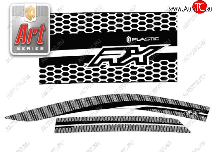 2 199 р. Дефлектора окон CA-Plastic  Lexus RX  200T - RX350  AL20 (Серия Art графит, Без хром.молдинга)  с доставкой в г. Керчь