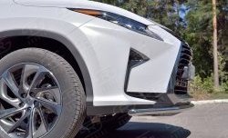 15 249 р. Защита переднего бампера (Ø42 мм, нержавейка) SLITKOFF Lexus RX 200T AL20 дорестайлинг (2015-2017)  с доставкой в г. Керчь. Увеличить фотографию 3