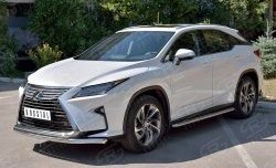 19 549 р. Защита переднего бампера (2 трубыØ63 и 42 мм, нержавейка) SLITKOFF  Lexus RX  200T (2015-2017) AL20 дорестайлинг  с доставкой в г. Керчь. Увеличить фотографию 2