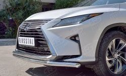 19 549 р. Защита переднего бампера (2 трубыØ63 и 42 мм, нержавейка) SLITKOFF  Lexus RX  200T (2015-2017) AL20 дорестайлинг  с доставкой в г. Керчь. Увеличить фотографию 4