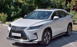 16 949 р. Защита переднего бампера (Ø63 мм, нержавейка) SLITKOFF  Lexus RX  200T (2015-2017) AL20 дорестайлинг  с доставкой в г. Керчь. Увеличить фотографию 2