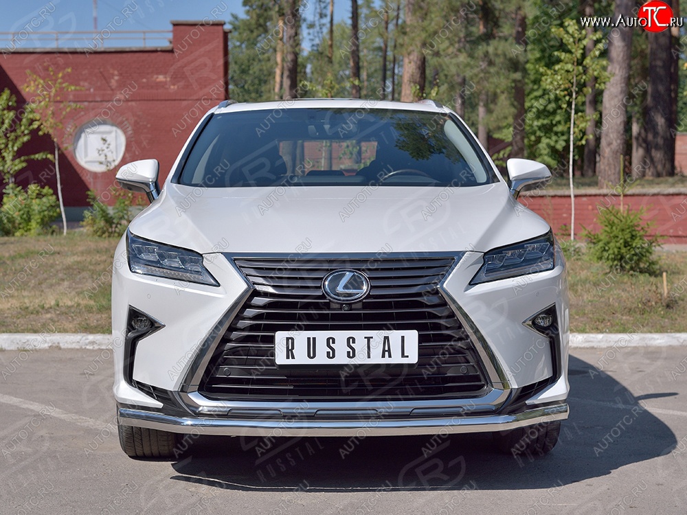 16 949 р. Защита переднего бампера (Ø63 мм, нержавейка) SLITKOFF  Lexus RX  200T (2015-2017) AL20 дорестайлинг  с доставкой в г. Керчь