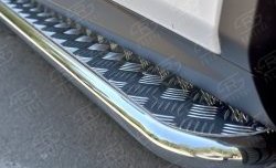 24 649 р. Широкая защита порогов из трубы диаметром 42 мм SLITKOFF  Lexus RX  200T (2015-2017) AL20 дорестайлинг  с доставкой в г. Керчь. Увеличить фотографию 3