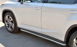 29 699 р. Защита порогов из круглой трубы диаметром 63 мм SLITKOFF  Lexus RX  200T (2015-2017) AL20 дорестайлинг  с доставкой в г. Керчь. Увеличить фотографию 2