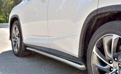 29 699 р. Защита порогов из круглой трубы диаметром 63 мм SLITKOFF  Lexus RX  200T (2015-2017) AL20 дорестайлинг  с доставкой в г. Керчь. Увеличить фотографию 3
