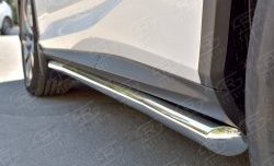 29 699 р. Защита порогов из круглой трубы диаметром 63 мм SLITKOFF  Lexus RX  200T (2015-2017) AL20 дорестайлинг  с доставкой в г. Керчь. Увеличить фотографию 4
