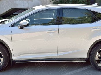 17 999 р. Защита порогов SLITKOFF из круглой трубы диаметром 42 мм v3  Lexus RX  200T (2015-2017) AL20 дорестайлинг  с доставкой в г. Керчь. Увеличить фотографию 2