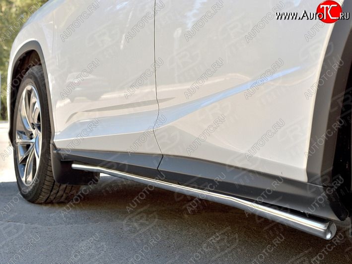 17 999 р. Защита порогов SLITKOFF из круглой трубы диаметром 42 мм v3  Lexus RX  200T (2015-2017) AL20 дорестайлинг  с доставкой в г. Керчь