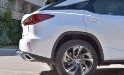 17 999 р. Защита заднего бампера (Ø42 мм волна под машину, нержавейка) SLITKOFF Lexus RX 200T AL20 дорестайлинг (2015-2017)  с доставкой в г. Керчь. Увеличить фотографию 4