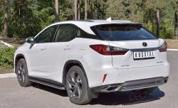 16 949 р. Защита заднего бампера (Ø63 мм, с полимерным покрытием) SLITKOFF Lexus RX 200T AL20 дорестайлинг (2015-2017)  с доставкой в г. Керчь. Увеличить фотографию 2