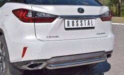 16 949 р. Защита заднего бампера (Ø63 мм, с полимерным покрытием) SLITKOFF Lexus RX 200T AL20 дорестайлинг (2015-2017)  с доставкой в г. Керчь. Увеличить фотографию 3