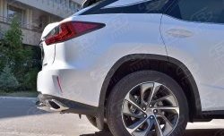 16 949 р. Защита заднего бампера (Ø63 мм, с полимерным покрытием) SLITKOFF Lexus RX 200T AL20 дорестайлинг (2015-2017)  с доставкой в г. Керчь. Увеличить фотографию 4