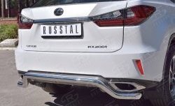 19 999 р. Защита заднего бампера диаметром 63 мм с изгибом SLITKOFF Lexus RX 200T AL20 дорестайлинг (2015-2017)  с доставкой в г. Керчь. Увеличить фотографию 3