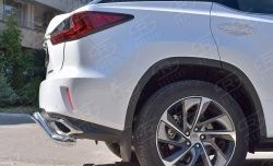 19 999 р. Защита заднего бампера диаметром 63 мм с изгибом SLITKOFF Lexus RX 200T AL20 дорестайлинг (2015-2017)  с доставкой в г. Керчь. Увеличить фотографию 4