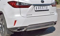 12 999 р. Защита заднего бампера (Ø75x42 мм, нержавейка) Russtal Lexus RX 200T AL20 дорестайлинг (2015-2017)  с доставкой в г. Керчь. Увеличить фотографию 3