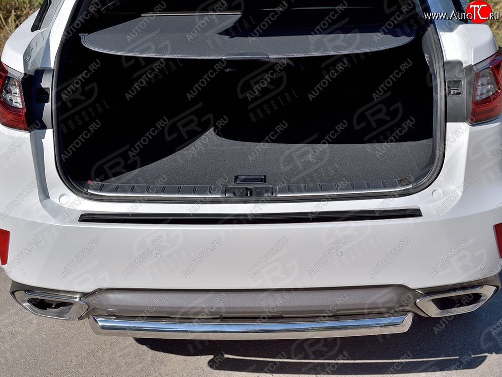 2 299 р. Накладка защитная на верхнюю часть заднего бампера Russtal Lexus RX 200T AL20 дорестайлинг (2015-2017)  с доставкой в г. Керчь