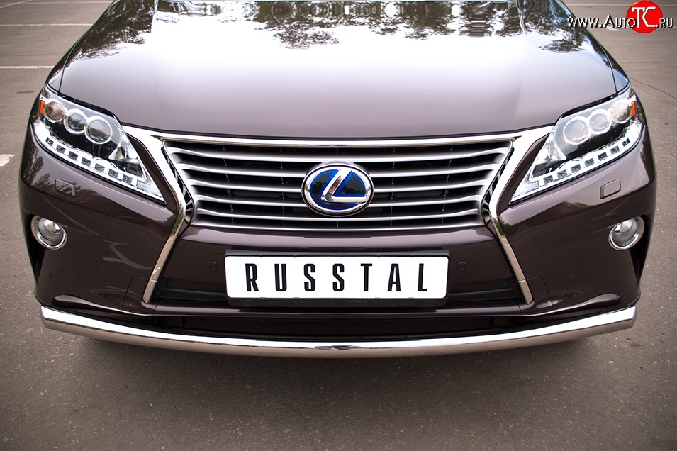 13 999 р. Одинарная защита переднего бампера диаметром 63 мм SLITKOFF  Lexus RX270  AL10 - RX450H  AL10  с доставкой в г. Керчь