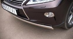 11 599 р. Защита переднего бампера (Ø75х42 мм, нержавейка) Russtal Lexus RX270 AL10 дорестайлинг (2010-2012)  с доставкой в г. Керчь. Увеличить фотографию 3