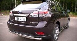 16 299 р. Защита заднего бампера (Ø63 и 42 мм, нержавейка) SLITKOFF Lexus RX350 AL10 дорестайлинг (2008-2012)  с доставкой в г. Керчь. Увеличить фотографию 4