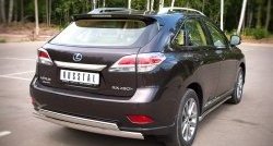 16 849 р. Защита заднего бампера (2 трубы Ø76х42 мм, нержавейка) Russtal Lexus RX350 AL10 дорестайлинг (2008-2012)  с доставкой в г. Керчь. Увеличить фотографию 4