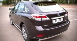 11 599 р. Защита заднего бампера (Ø75x42 мм, нержавейка) Russtal Lexus RX350 AL10 дорестайлинг (2008-2012)  с доставкой в г. Керчь. Увеличить фотографию 4