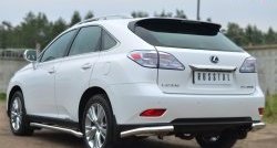 14 649 р. Защита заднего бампера (Ø63 мм, нержавейка) SLITKOFF Lexus RX350 AL10 дорестайлинг (2008-2012)  с доставкой в г. Керчь. Увеличить фотографию 2