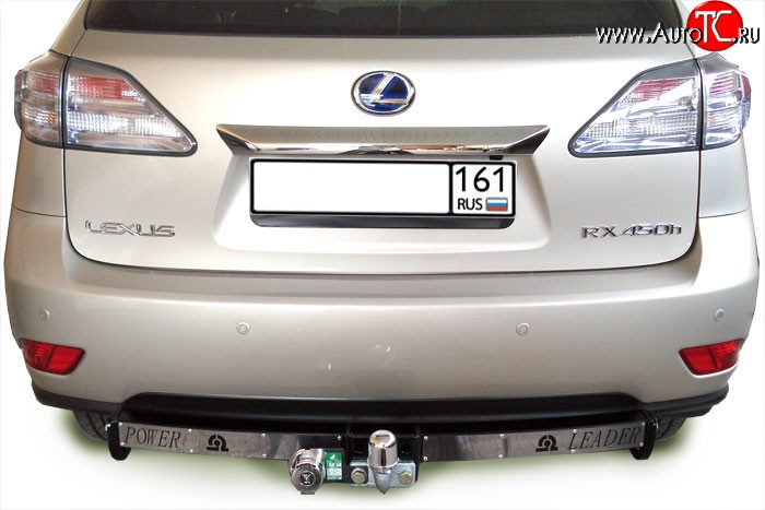 9 199 р. Фаркоп Лидер Плюс (c нерж. пластиной) Lexus RX270 AL10 дорестайлинг (2010-2012) (Без электропакета)  с доставкой в г. Керчь