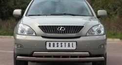 16 849 р. Защита переднего бампера (2 трубыØ75х42 мм, нержавейка) Russtal Lexus RX330 XU30 (2003-2006)  с доставкой в г. Керчь. Увеличить фотографию 3