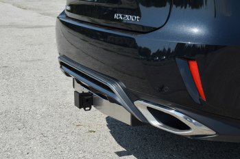 20 709 р. Фаркоп Petroil Tuning (съемный квадрат, с нержавеющей пластиной, F-Sport, кроме Long)  Lexus RX  270 - RX350  AL20  с доставкой в г. Керчь. Увеличить фотографию 3