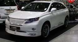 13 349 р. Накладка JAOS на передний бампер Lexus RX450H AL10 дорестайлинг (2009-2012) (Неокрашенная)  с доставкой в г. Керчь. Увеличить фотографию 2