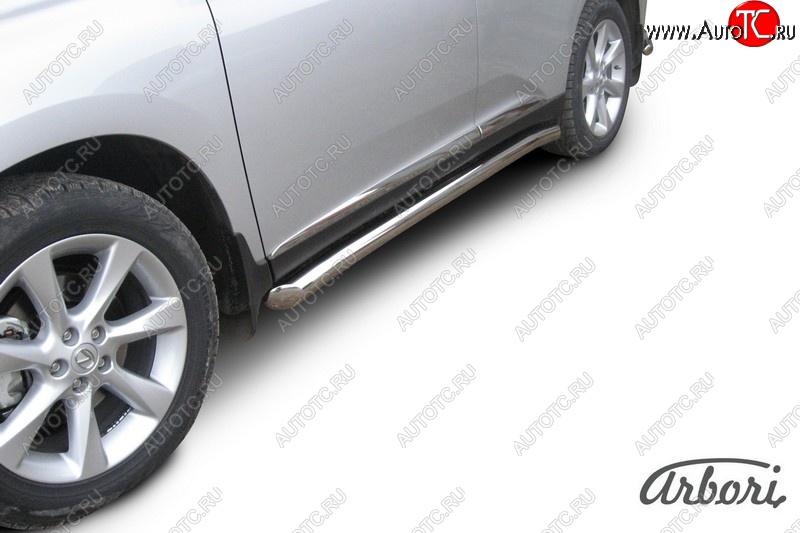 25 019 р. Защита штатных порогов Arbori (нержавейка, d76 mm). Lexus RX350 AL10 дорестайлинг (2008-2012)  с доставкой в г. Керчь