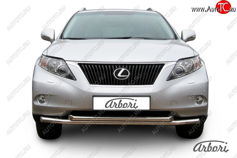 22 049 р. Защита переднего бампера Arbori (нержавейка, 2 трубы d57 и 57 mm) Lexus RX350 AL10 дорестайлинг (2008-2012)  с доставкой в г. Керчь