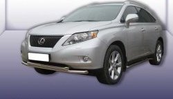 Двойная защита переднего бампера из труб диаметрами по 57 мм Slitkoff Lexus RX350  AL10 (2008-2012) дорестайлинг