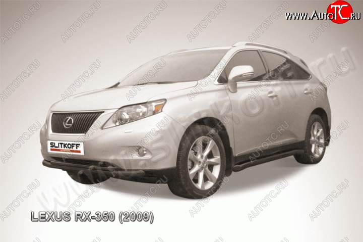 18 699 р. защита переднего бампера Slitkoff Lexus RX350 AL10 дорестайлинг (2008-2012) (Цвет: серебристый)  с доставкой в г. Керчь