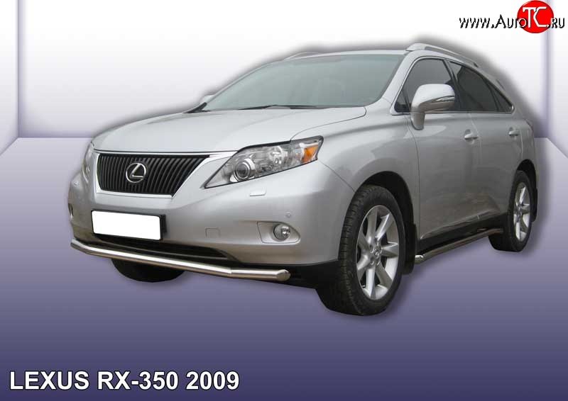 16 999 р. Одинарная защита переднего бампера из трубы диаметром 57 мм Slitkoff Lexus RX350 AL10 дорестайлинг (2008-2012) (Нержавейка, Полированная)  с доставкой в г. Керчь