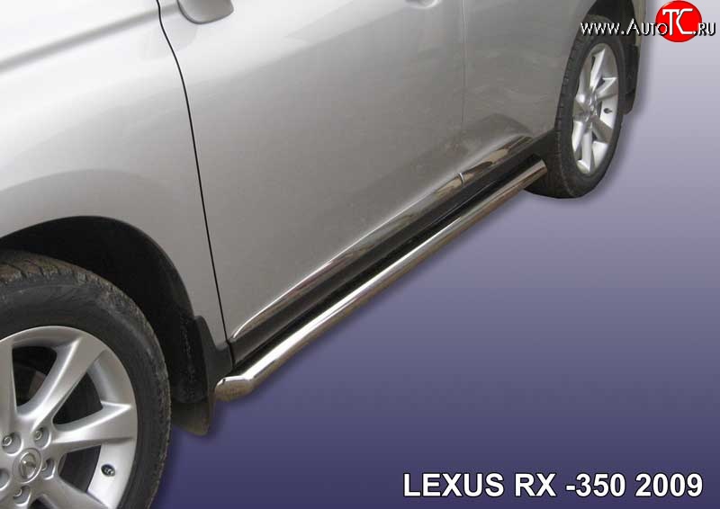 20 999 р. Защита порогов d76 мм с гибами Slitkoff  Lexus RX350  AL10 (2008-2012) дорестайлинг (нержавейка полированная)  с доставкой в г. Керчь