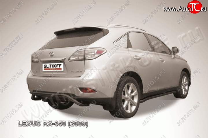 11 299 р. Защита задняя Slitkoff Lexus RX350 AL10 дорестайлинг (2008-2012) (Цвет: серебристый)  с доставкой в г. Керчь