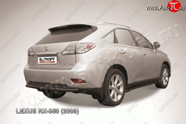 11 299 р. Защита задняя Slitkoff Lexus RX350 AL10 дорестайлинг (2008-2012) (Цвет: серебристый)  с доставкой в г. Керчь