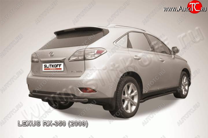 14 649 р. Защита задняя Slitkoff Lexus RX350 AL10 дорестайлинг (2008-2012) (Цвет: серебристый)  с доставкой в г. Керчь