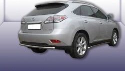 Одинарная защита заднего бампера из трубы диаметром 57 мм Slitkoff Lexus RX350  AL10 (2008-2012) дорестайлинг