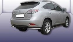 Защита заднего бампера из двух боковых уголков диаметром 57 мм Slitkoff Lexus RX350  AL10 (2008-2012) дорестайлинг