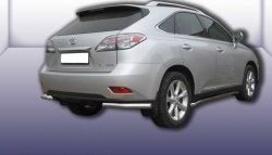 Защита заднего бампера из двух боковых уголков диаметром 76 мм Slitkoff Lexus RX350  AL10 (2008-2012) дорестайлинг