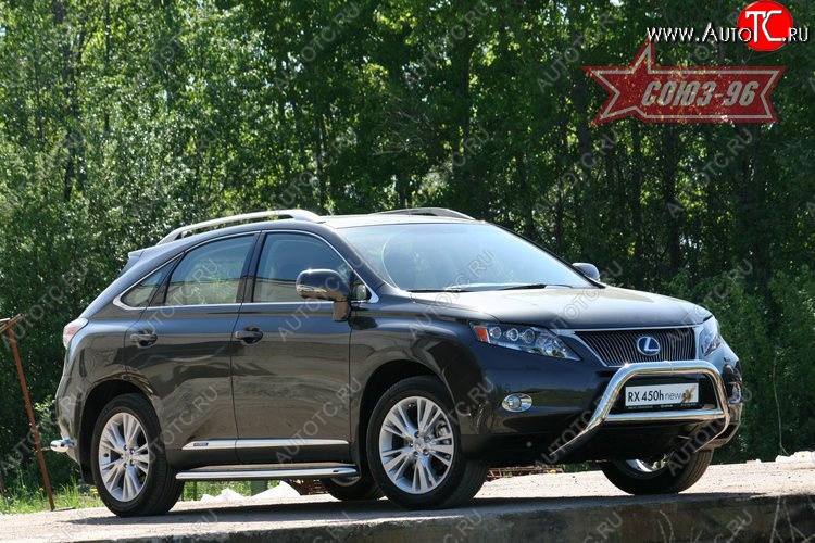 20 069 р. Защита переднего бампера Souz-96 (d76/76 и 60) Lexus RX450H AL10 дорестайлинг (2009-2012)  с доставкой в г. Керчь